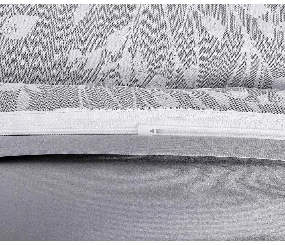 Lenjerie de pat gri din jacquard pentru pat de o persoană 140x200 cm Boston – My House