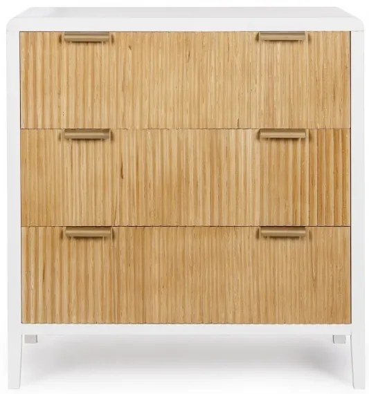 Comoda cu trei sertare, alb natural, 80x82 cm, Charley, Yes