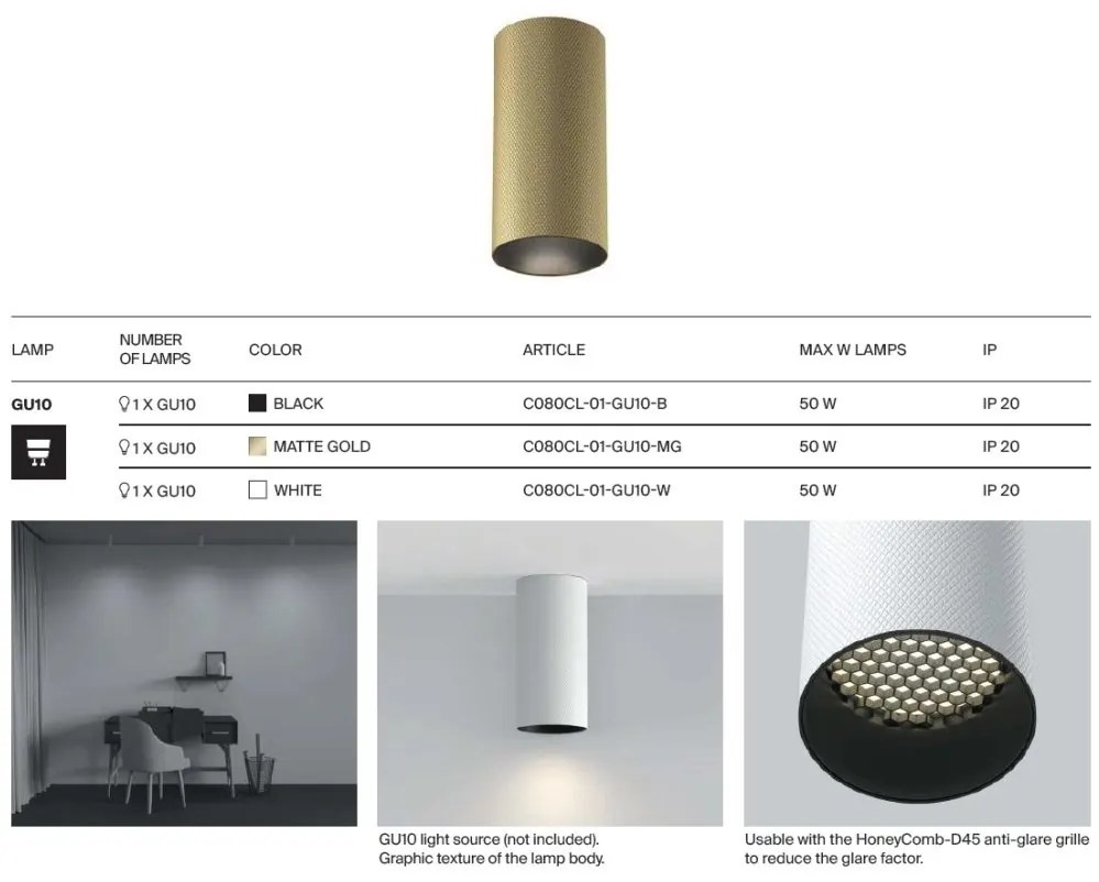 Spot aplicat stil modern minimalist Artisan negru