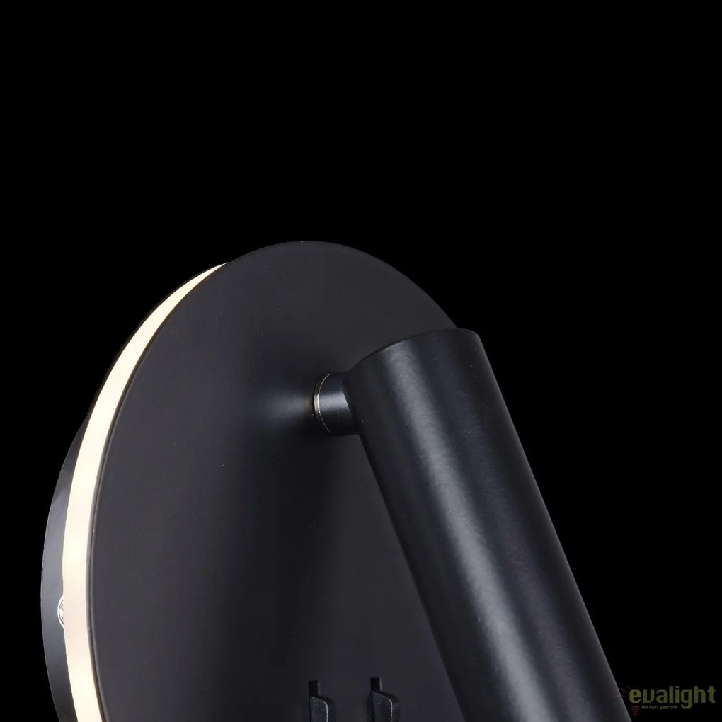Aplica moderna cu iluminat LED ambiental Ios 176, negru MYC176-WL-01-6W-B