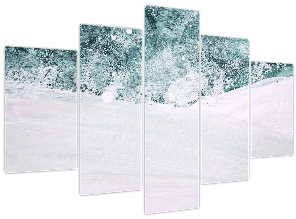 Tablou - Turcoaz abstractizare (150x105 cm)