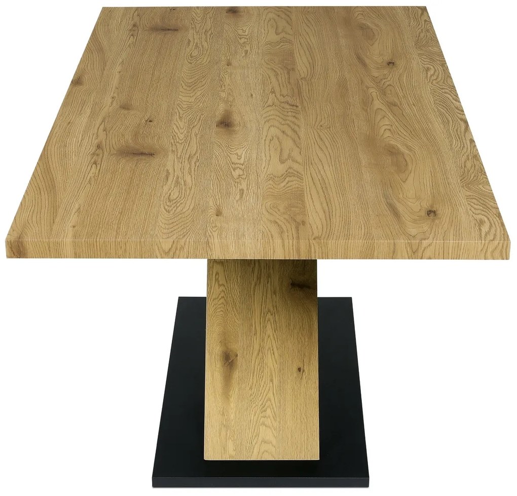 Masă de sufragerie X 160 x 90 cm, stejar