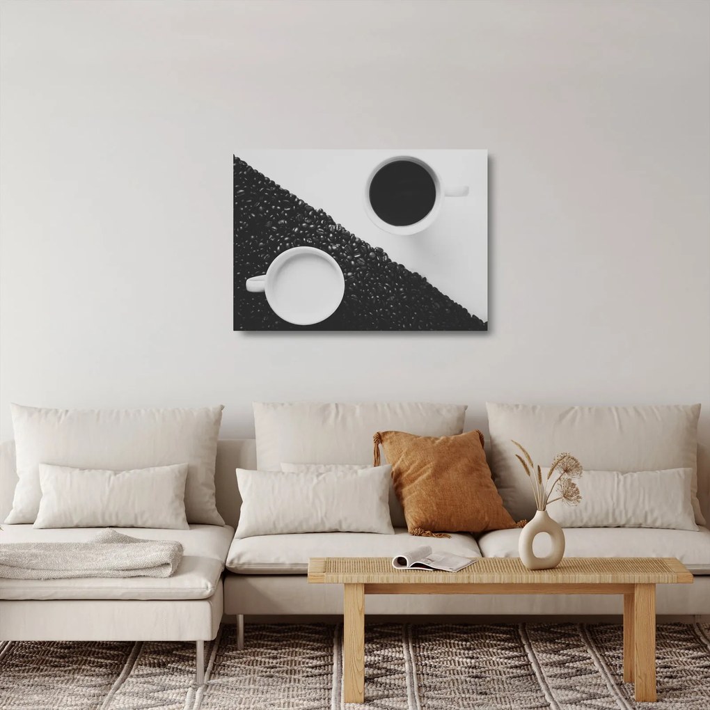 Tablou pe sticlă cu cafea (70x50 cm)