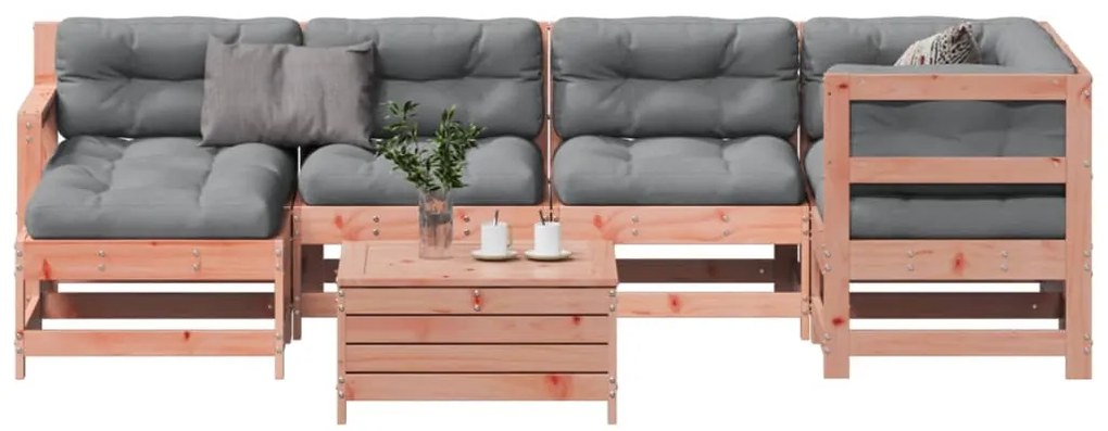 vidaXL Set mobilier de grădină cu perne, 7 piese, lemn masiv douglas