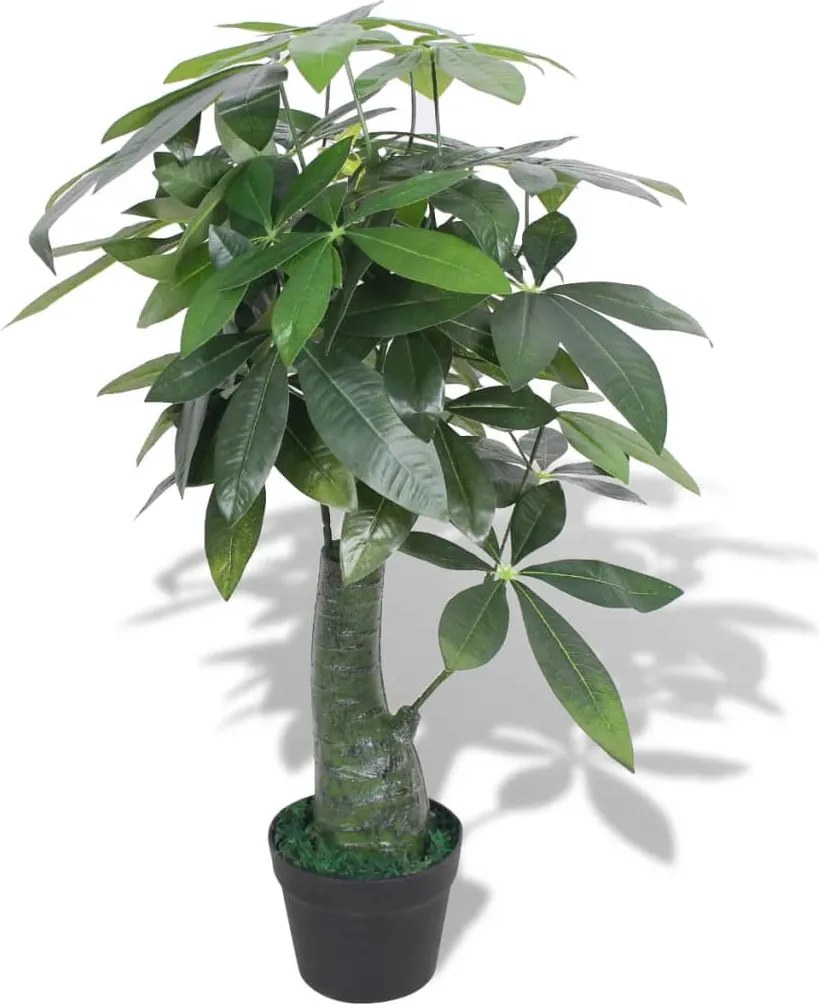 vidaXL Plantă artificială Arborele norocos cu ghiveci, 85 cm, verde