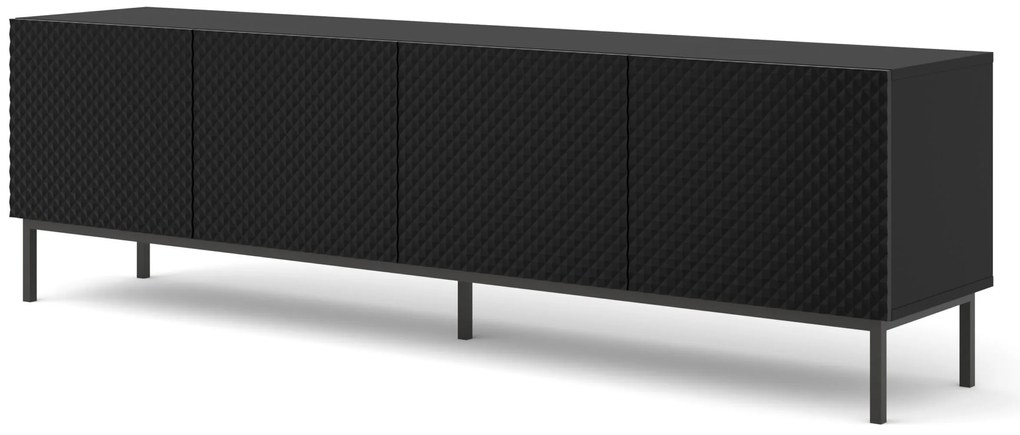 Masă TV C 4D 200 Rowanna (Negru lucios). 1125048