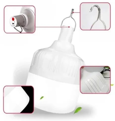 Zaparkorun Lampă solară portabilă multifuncțională de camping cu lampă fluorescentă