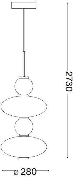 Lustră LED pe cablu Ideal Lux LUMIERE LED/34W/230V