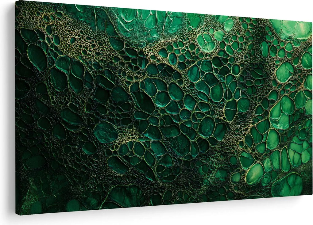 Tablou - Imagine microscopică verde (90x60 cm)