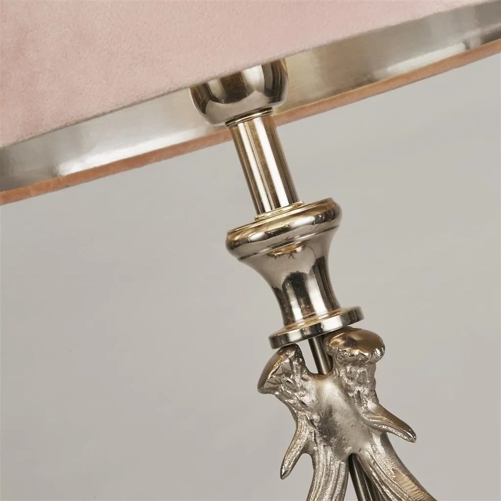 Veioza/Lampa de masa design lux elegant Belle argintiu/roz