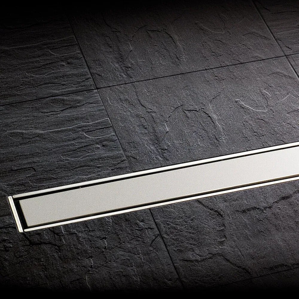 Set rigola dus 55 cm inox cu sita de par si clapeta multistop, Kessel Linearis Compact 550 mm