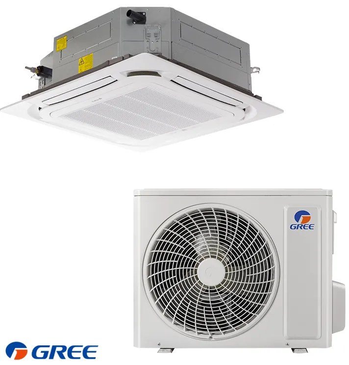 Aparat de aer conditionat caseta Gree GUD71T1 + GUD71W1/NhA-S, 24000 BTU, 49 m², A++, R-32, Alb