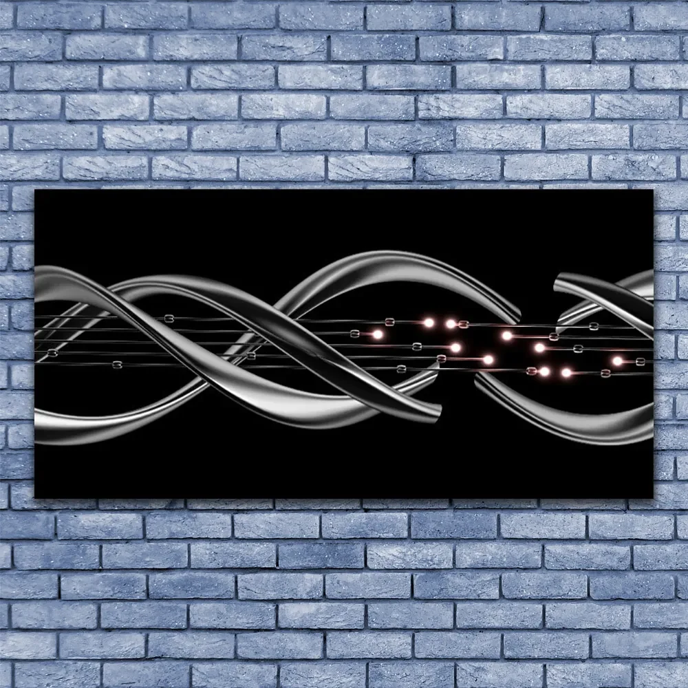 Tablou pe panza canvas Abstract Art Argintiu Negru