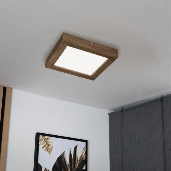 Plafonieră LED dimabilă Brilagi WOODY FRAME LED/24W/230V stejar 30x30 cm IP44 + telecomandă