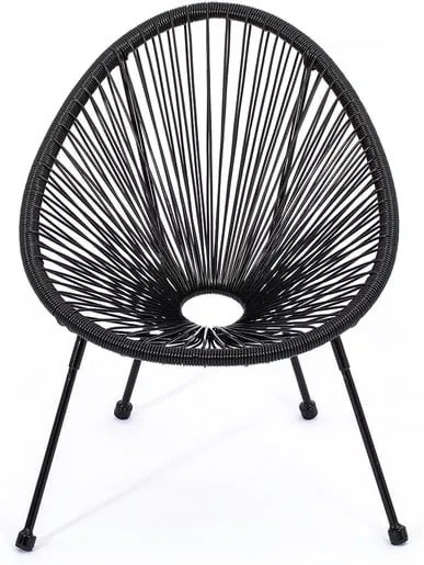 Fotoliu din răchită Le Bonom Avocado, negru