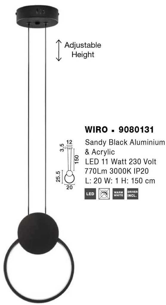 Lustra/Pendul LED stil minimalist WIRO