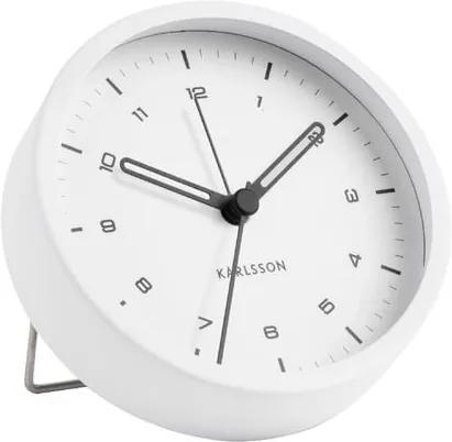 Ceas cu alarmă Karlsson Tinge, ø 9 cm, alb