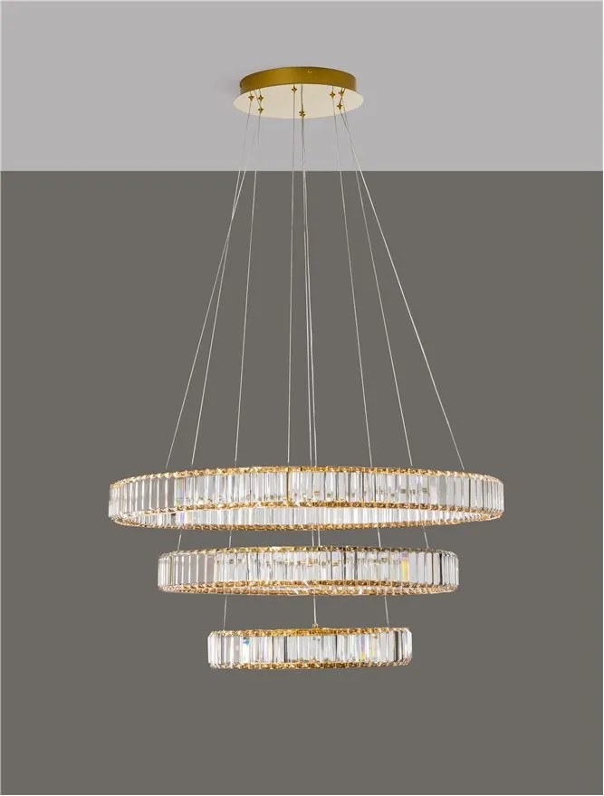 Lustra LED suspendata cristal design elegant AURELIA 92W