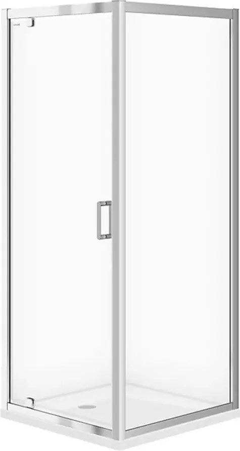Cabina de dus patrata Cersanit Arteco cu usa pivotanta 80x80 crom
