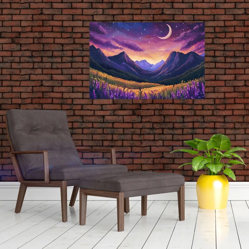 Tablou - Peisaj violet (90x60 cm)