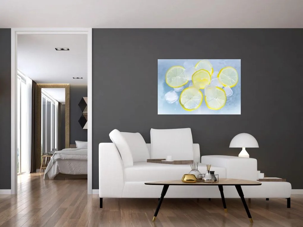 Tablou cu lămâie în gheață (90x60 cm)
