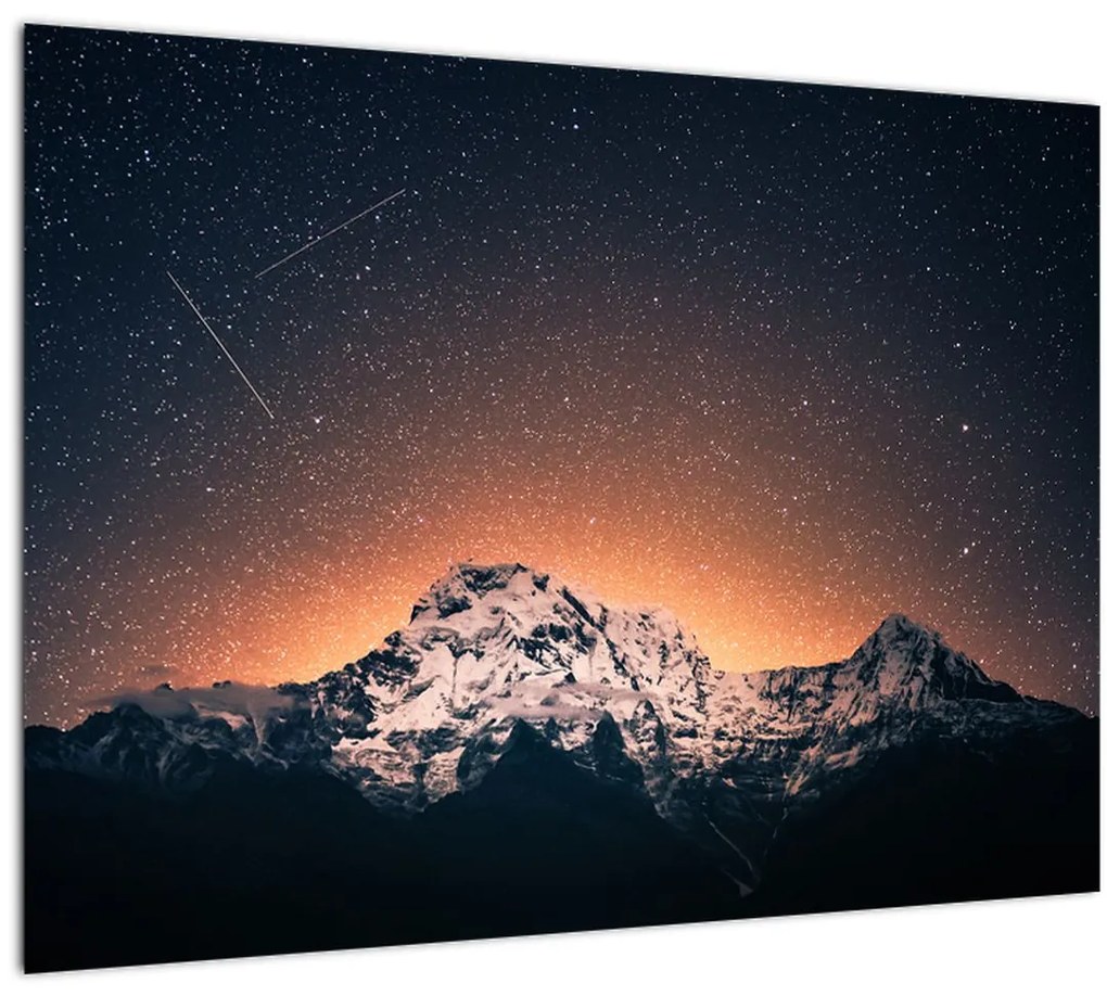Tablou cu cerul nocturn și munți (70x50 cm), în 40 de alte dimensiuni noi