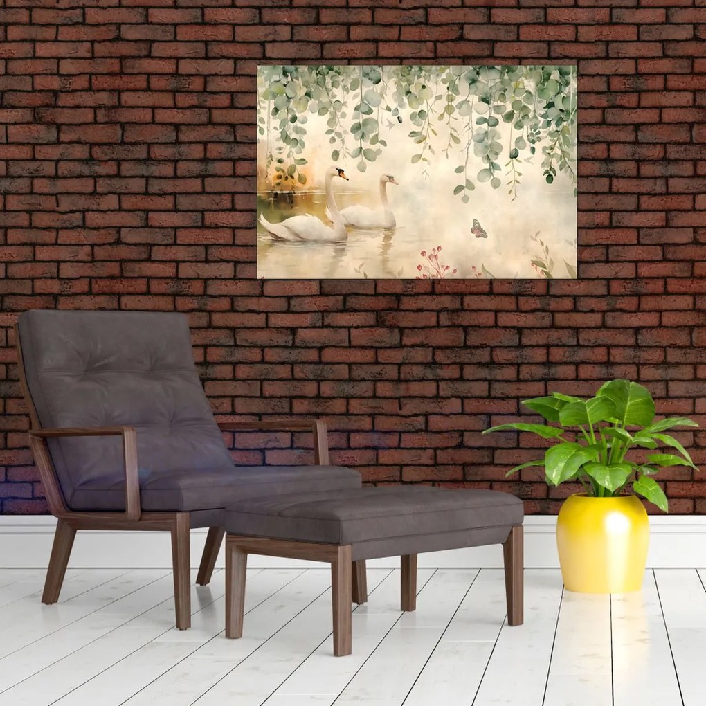 Tablou - Lac, acvariu (90x60 cm)