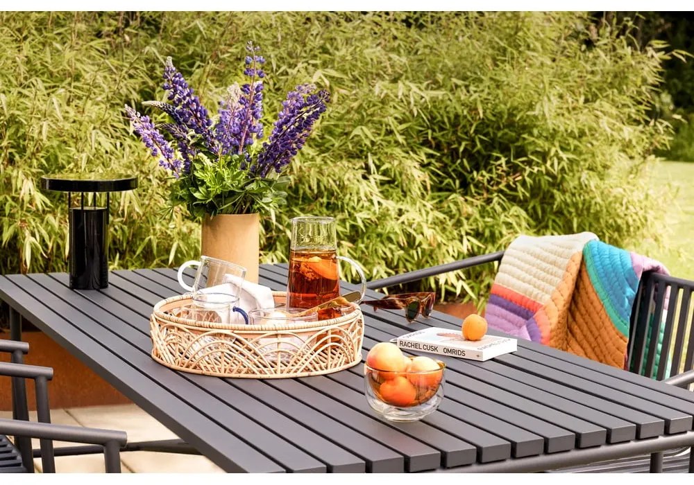 Veioză neagră LED cu intensitate reglabilă cu abajur din metal (înălțime 28 cm) BringMe – Hübsch