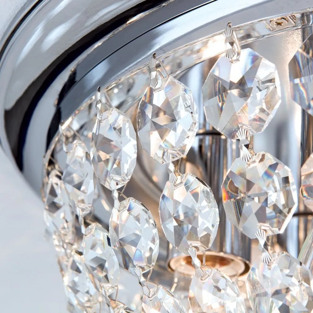 Plafoniera cristal Asfour design elegant lux PLAFOND D-47cm crom