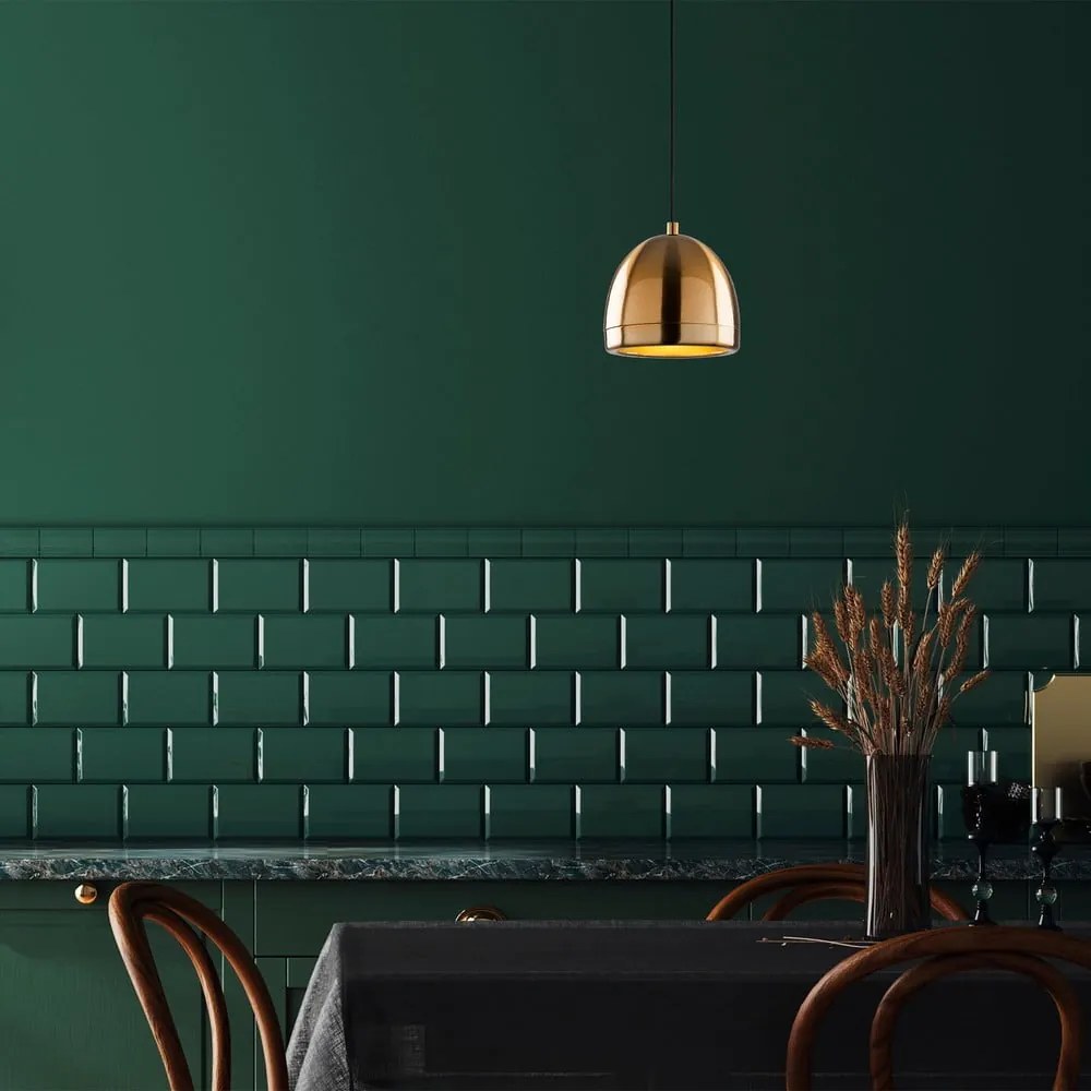 Lustră în culoarea bronz cu abajur din metal ø 17 cm Mugo – Opviq lights