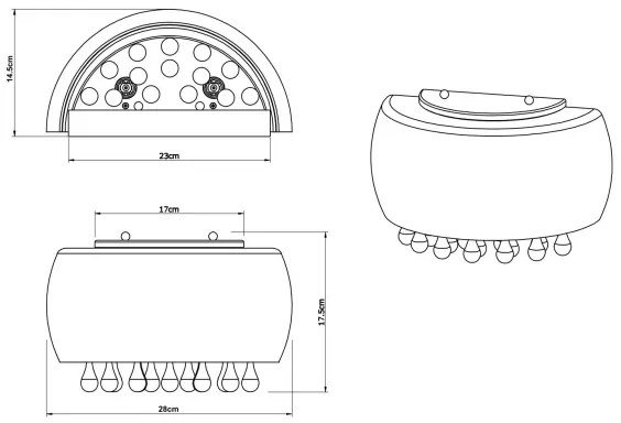 Globo 15809W - Aplică perete KALLA 1xG9/28W/230V