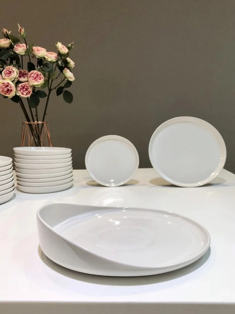 Set 108 Platouri Molecule Casablanca (30 cm Alb)