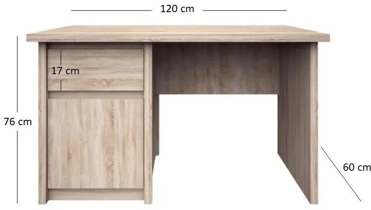 Masă PC Noella (Stejar sonoma). 1053132