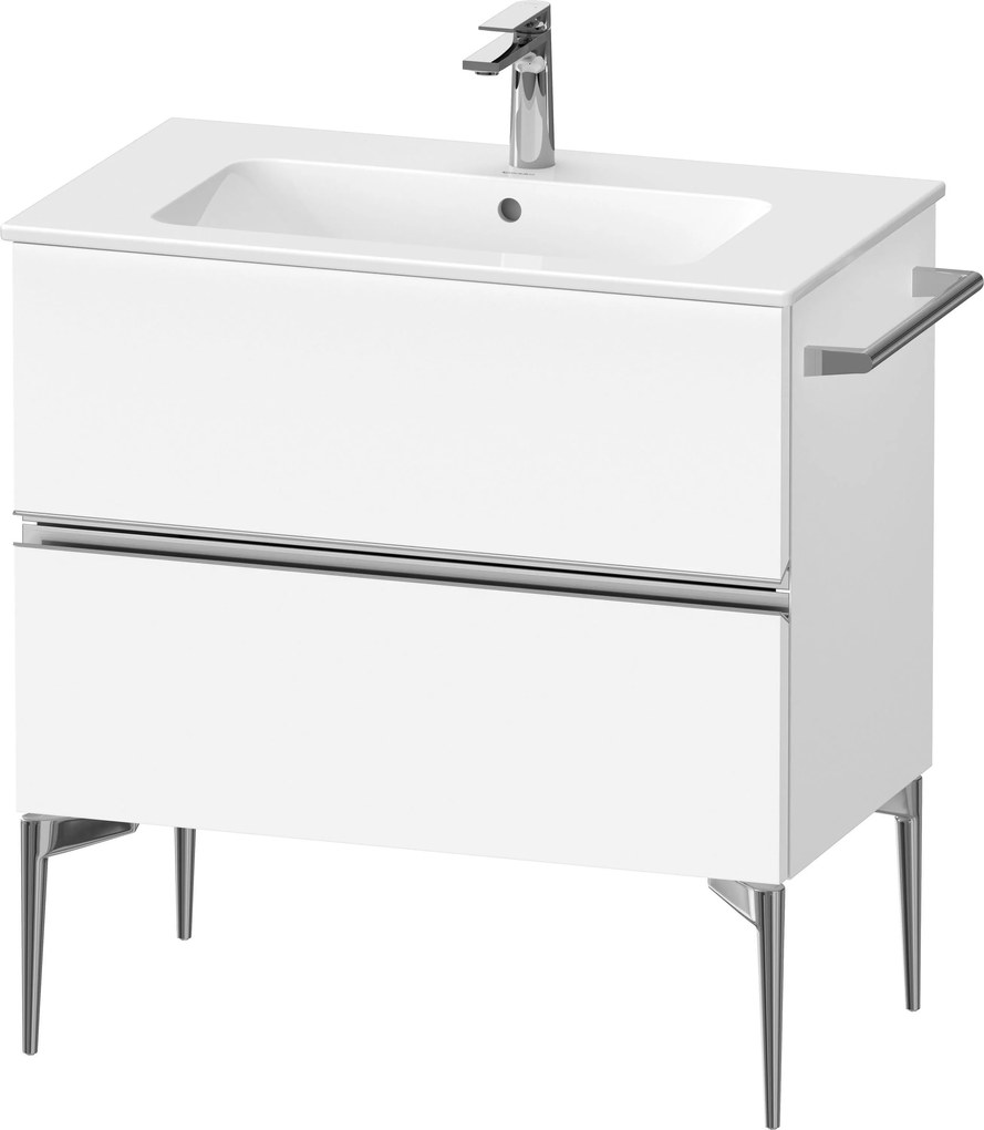 Duravit Sivida dulap 81x47.7x59.1 cm sub chiuveta pe perete alb-crom SV4644010180000