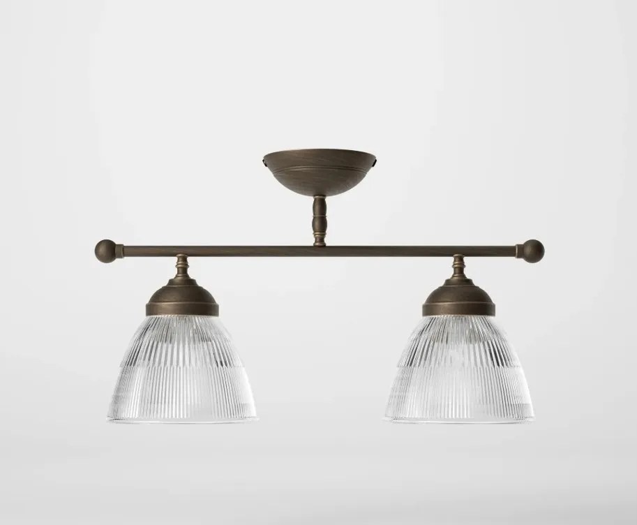 Lustra stil neoclasic din alama si sticla Elide