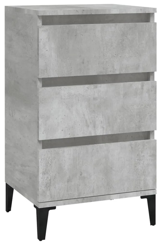819672 vidaXL Noptieră, gri beton, 40x35x70 cm, lemn prelucrat
