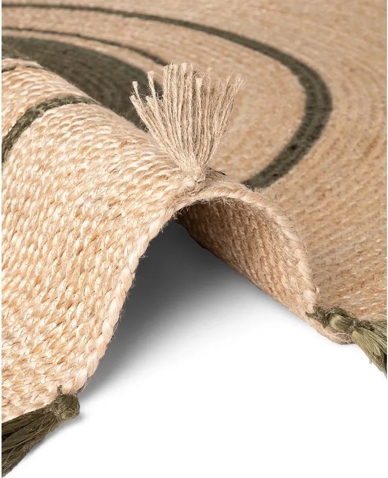 Covor în culoare naturală reversibil/țesut manual rotund din iută ø 150 cm Basil – Hanse Home