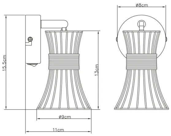 Globo 54814-1 - Aplică perete spot PURRA 1xE14/40W/230V