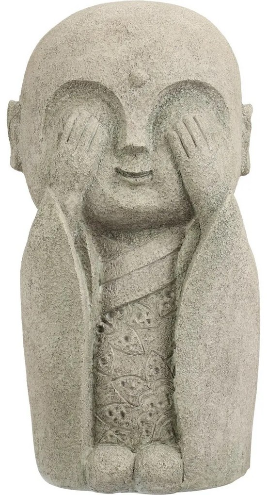 Decorațiune de grădină Buddha nu vede, 14,5x 27 x 13 cm, poliresină