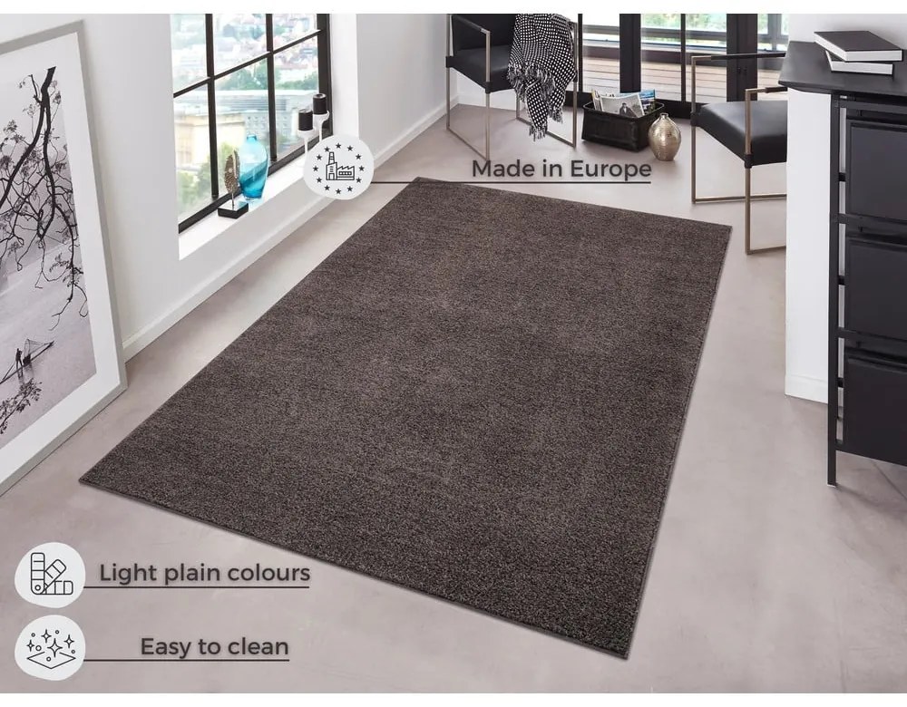 Covor Hanse Home Pure, 200x300 cm, gri antracit
