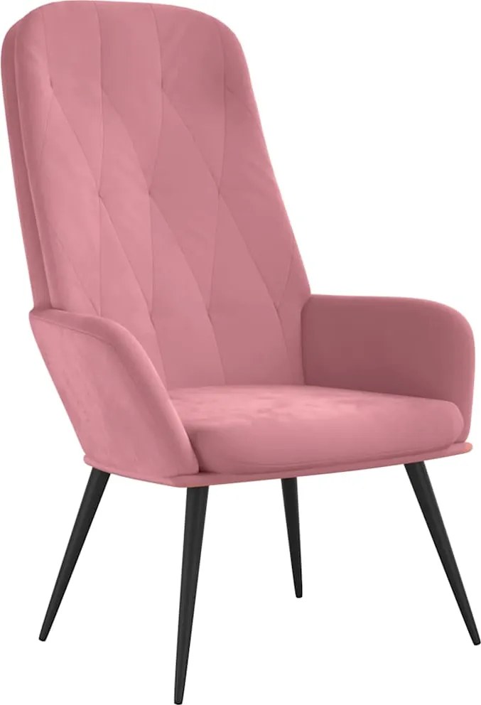 vidaXL Scaun de relaxare, roz, catifea