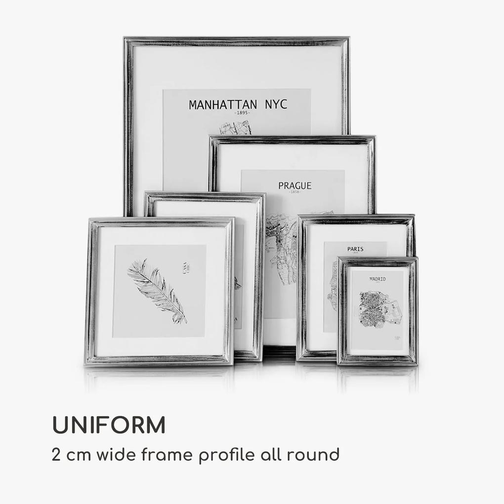 Lancaster, ramă pentru fotografii, dreptunghiulară, fotografii de 17 x 12 cm, montată, lemn adevărat