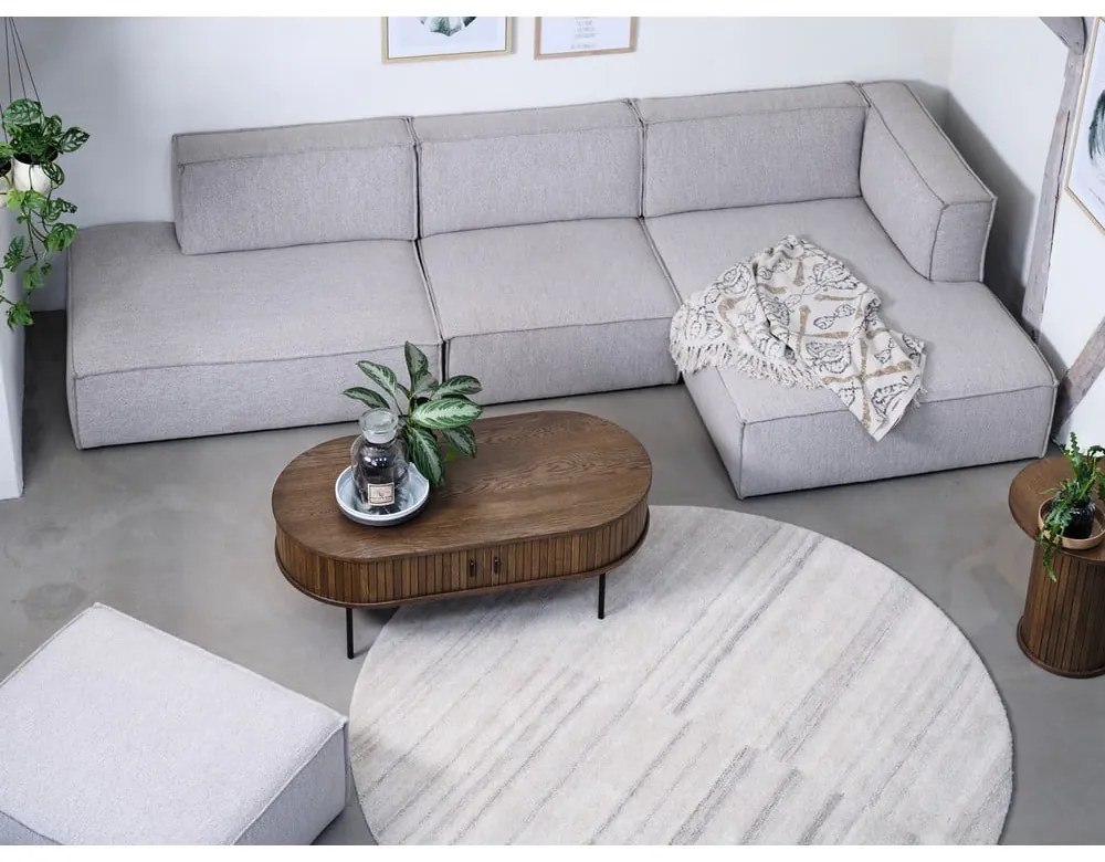 Măsuță de cafea în culoare naturală cu aspect de lemn de stejar 60x120 cm Nola – Unique Furniture