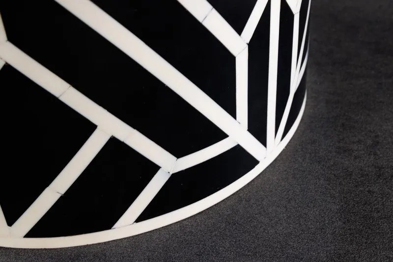 Masuta auxiliara design unicat Bone Inlay 45cm