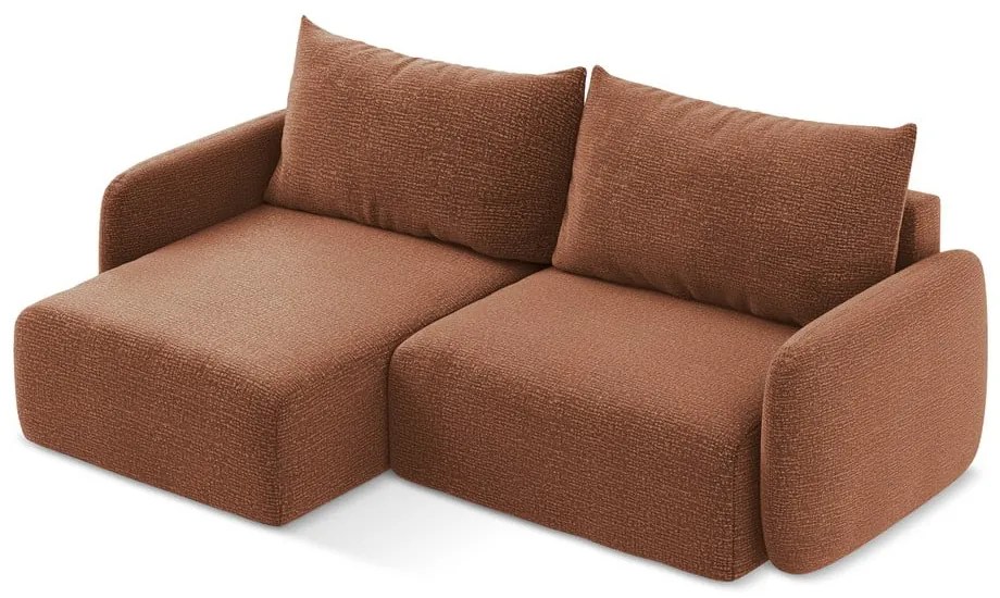 Colțar cărămiziu extensibil/cu spațiu de depozitare (cu colț pe partea stângă) Kalena – Makamii