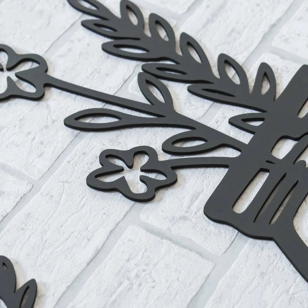 DUBLEZ | Sticker flori 3D din lemn