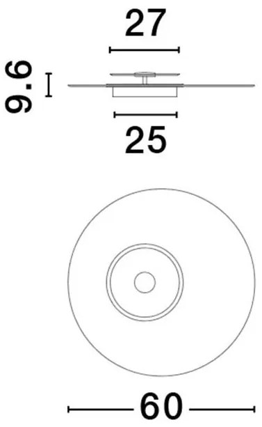 Plafoniera LED design deosebit Valentin 60cm