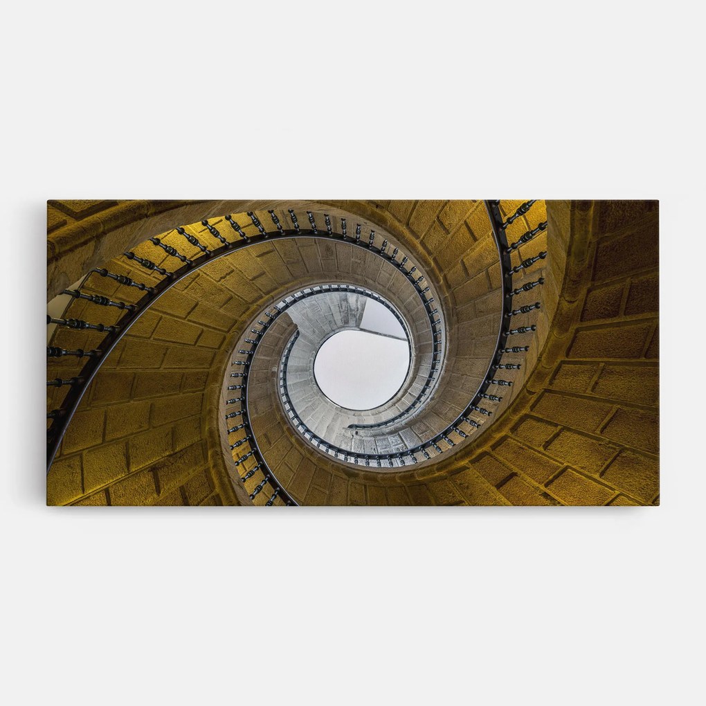 Tablou Canvas, 100x200cm, Dormitor si Living, Abstracte, Iluzii optice, Triple Staircase