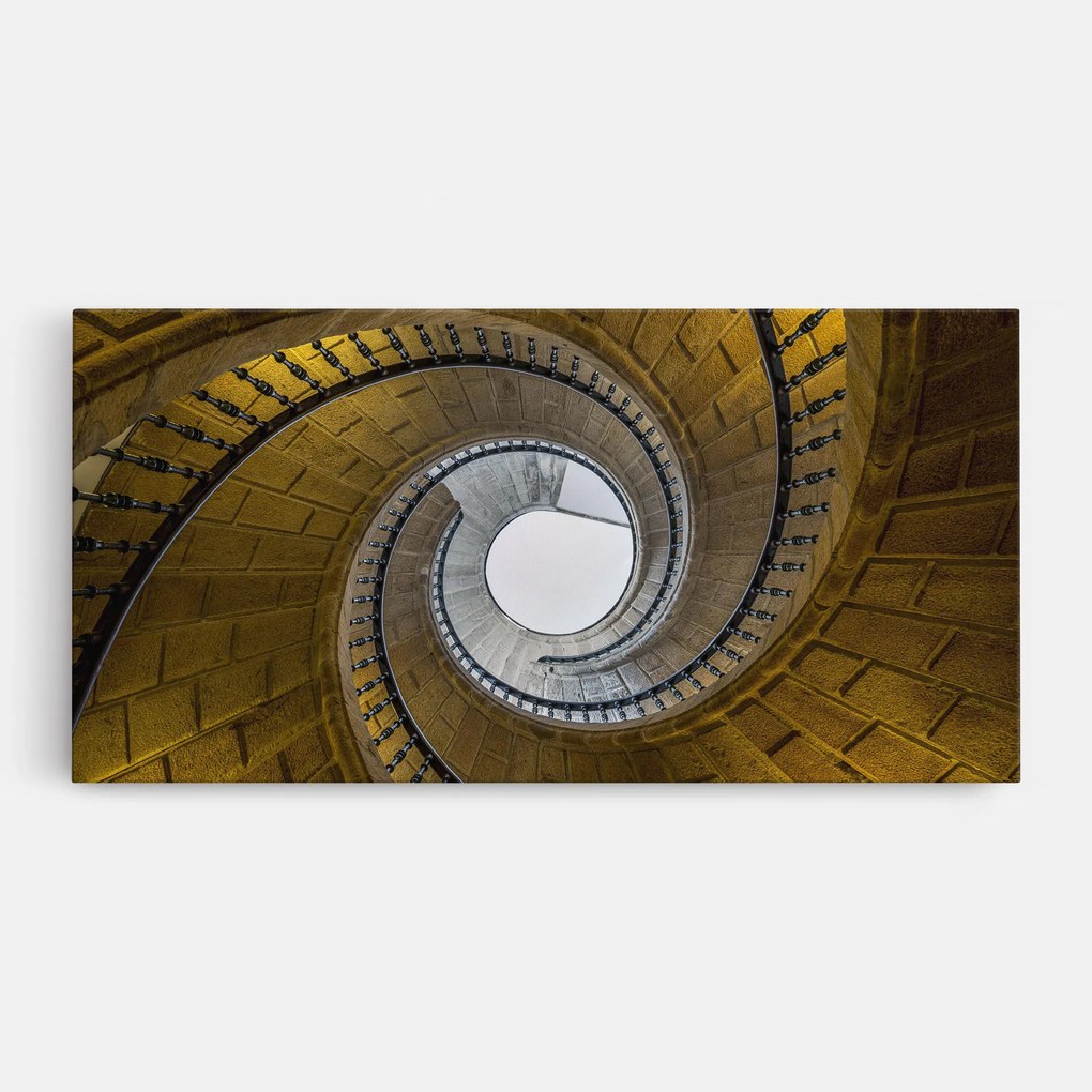 Tablou Canvas, 40x80cm, Dormitor si Living, Abstracte, Iluzii optice, Triple Staircase