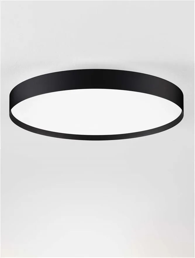 Plafoniera LED design slim ROI negru D-50cm